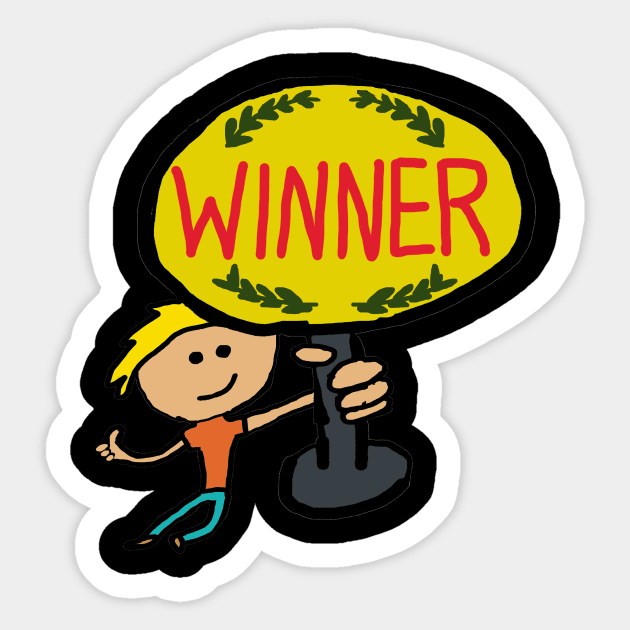 Winner Sticker by Mark Ewbie